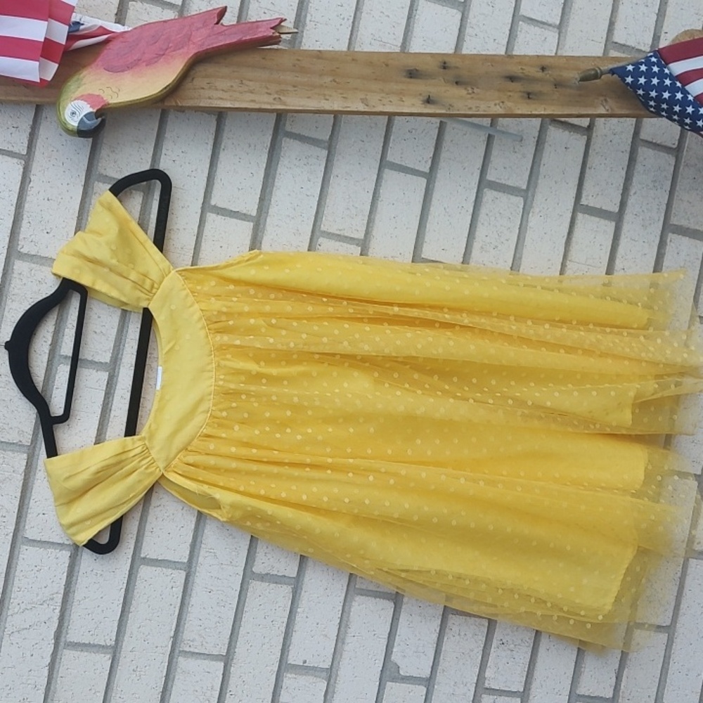 Girls' Yellow Tulle Party Dress